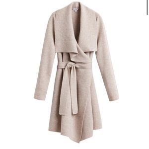 CUYANA Wool Cashmere Short Wrap Coat